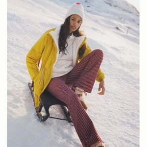 Anthropologie Sherpa lined yellow jacket